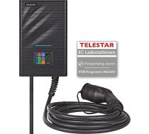 TELESTAR EC 311 S6  wall box (black  11 kW  6 m cable  app  energy meter) ( 100 300 1 100 300 1 ) iekārtas lādētājs