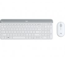 Logitech Slim Wireless Combo MK470 - Tastatur-und-Maus-Set - kabellos - 2.4 GHz - Französisch - Off-White 5099206086470 ( 920 009191 ) austiņas