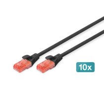 DIGITUS CAT 6 U/UTP Patchkabel - LSZH 10 Stuck 0 5m sw ( DK 1617 005 BL 10 ) tīkla kabelis