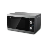 Sharp Microwave Oven with Grill YC-MG01E-B Free standing  800 W  Grill  Silver ( YC MG01E S YC MG01E S 181857 YCMG01ES YC MG01ES YC MG01E S ) Mikroviļņu krāsns