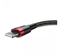Lightning USB Cable Baseus Cafule 1.5A 2m (black red) ( CALKLF C19 ) USB kabelis
