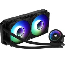 Aerocool Mirage L240 Liquid Cooling CPU ARGB 12cm ūdens dzesēšana procesoram ( 4710562755992 MIRAGEL240 ACLA-MR24117.71 AEROPGSMIRAGE-L240-B MIRAGE-L240 ) portatīvā datora dzesētājs paliknis