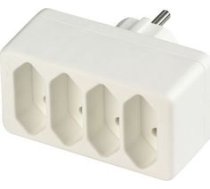 REV transition plug 4-fold Eurosteckdosen white ( 0512738777 WS 0512738777 WS ) elektrības pagarinātājs