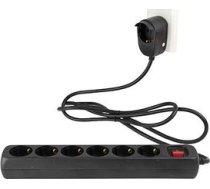 REV Multiple Socket Outlet 6+1-fold 2m black Powersplit ( 0012692514 SW 0012692514 SW ) elektrības pagarinātājs