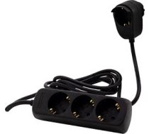 REV Multiple Socket Outlet 3+1-fold 2m black Powersplit ( 0012312514 SW 0012312514 SW ) elektrības pagarinātājs