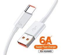 Huawei Super Charge 6A / 66W datu kabelis 1m balts (OEM) ( 4752243035405 HW6AWH ) USB kabelis