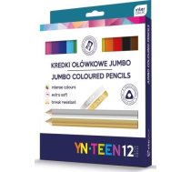 Interdruk Kredki olowkowe YN TEEN Jumbo trojkatne Gold 12 kolorow Interdruk Galanteria AA896INT (5902277259202) ( JOINEDIT32485271 )