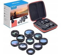 Apexel Set 10in1 Lenses Phone Lens / Apl - Dg10 ( 5904647805552 SB6935 ) aksesuārs mobilajiem telefoniem