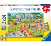 Ravensburger Puzzle 2x24 Dzien w zoo 405519 (4005556078134) ( JOINEDIT24497686 ) puzle  puzzle