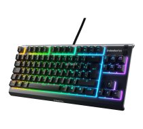 SteelSeries Gaming Keyboard Apex 3 Tenkeyless  RGB LED light  NORD  Black  Wired  Whisper-Quiet Switches ( 64834 64834 64834 ) klaviatūra