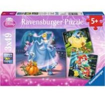 Ravensburger Puzzle 3x49 - Ksiezniczki Disneya (093397) 093397 (4005556093397) ( JOINEDIT19324942 ) puzle  puzzle