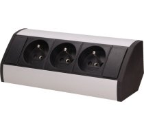 Orno Gniazdo meblowe 3x2P+Z czarno-srebrne ( OR GM 9001/B G 0001-00014-00753 )