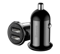 Baseus Grain Pro charger 2x USB-A 4.8 A Black ( 6953156202009 CCALLP 01 6953156202009 CCALLP 01 ) iekārtas lādētājs