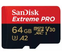 SanDisk Extreme PRO MicroSDXC 64GB  619659188573 ( SDSQXCU 064G GN6MA SDSQXCU 064G GN6MA SDSQXCU 064G GN6MA ) atmiņas karte