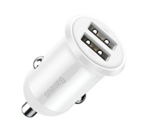 Baseus CCALLP-02 Grain Pro Car Charger Dual USB 4.8A White ( CCALLP 02 67284-uniw 6953156202016 baseus_20210331104225 ) iekārtas lādētājs