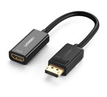 Ugreen 40363 Hdmi (Type A) ligzda uz Display Port spraudnis Vada adapteris 2K 4K 12bit Internets 25cm Melns ( 6957303843633 40363 UGR160 UGREEN/40363 )