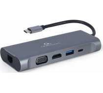 Gembird A-CM-COMBO7-01 USB Type-C 7-in-1 multi-port adapter (Hub3.0 + HDMI + VGA + PD + card reader + stereo audio)  space grey ( A CM COMBO7 01 A CM COMBO7 01 ) adapteris