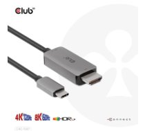 CLUB3D USB Gen2 Type-C to HDMI 4K120Hz 8K60Hz HDR10 with DSC1.2 Active Cable M/M 3m / 9.84ft ( CAC 1587 CAC 1587 CAC 1587 ) kabelis video  audio