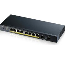 ZYXEL GS1900-10HP 8-PORT GBE L2 POE SMART SWITCH + 2 SFP SLOTS 802.3AT DESKTOP FANLESS 70 WATT V2 ( GS1900 10HP EU0102F ) komutators