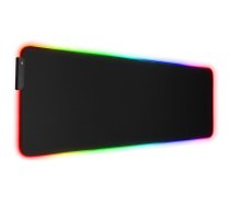 Riff RGB-01 Gumijota auduma Spēļu Peles paliknis USB RGB krāsu LED apgaismojums (80x30cm) Melns ( RF RGB 01 ) peles paliknis
