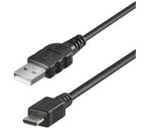 Goobay Micro USB charging and sync cable 46800 Black USB 2.0 micro male (type B) USB 2.0 male (type A) ( 4040849468001 93181 ) USB kabelis