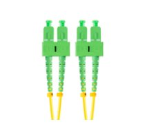 Fiber optic patchcord Sm Sc/Apc-Sc/Apc Duplex 3.0mm 1m yellow ( FO SASA SD11 0010 YE FO SASA SD11 0010 YE FO SASA SD11 0010 YE ) tīkla kabelis