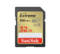 SanDisk Extreme 32GB Memory Card up to 100MB/s  UHS-I  Class 10  U3  V30  EAN: 619659188924 ( SDSDXVT 032G GNCIN SDSDXVT 032G GNCIN ) atmiņas karte