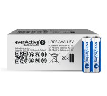 Alkaline batteries everActive Blue Alkaline LR03 AAA  - carton box - 40 pieces  limited edition ( ALEV03S2BK ALEV03S2BK ) Baterija