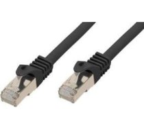 Patchkabel CAT7/6a S/FTP 10m black RJ45 Halogenfrei (LSZH) ( 75520 S 75520 S ) tīkla kabelis