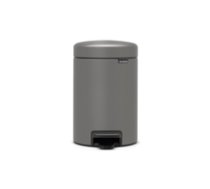 Brabantia Pedal Bin Newicon 3 L Mineral Concrete Grey ( 126260 ) atkritumu tvertne