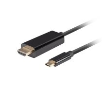 Lanberg USB-C to HDMI Cable 0.5 m 4K/60Hz Black ( CA CMHD 10CU 0005 BK CA-CMHD-10CU-0010-BK ) USB kabelis