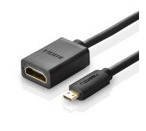 UGREEN Micro HDMI To HDMI FeAdapter Cable 20cm ( 6957303821341 20134 UGREEN/20134 ) kabelis video audio