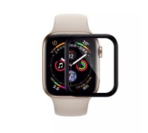 Riff Hot Bending 3D Noapaļots Aizsargstikls priekš Apple Watch 3/4/5/6/7 SE 44mm Melns 4752219009003 ( RF TGAW 44MM BL RF TGAW 44MM BL RF TG AW 44MM BL ) Viedais pulkstenis  smartwatch