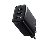 Baseus Compact Quick Charger 3x USB 17W (Black) 6932172606961 ( 6932172606961 93165-uniw BRA011960 CCXJ020101 ) iekārtas lādētājs