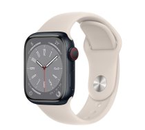 Apple Watch Series 8 GPS + Cellular 41mm Starlight Aluminium Case / Starlight Sport Band Regular ( MNHY3FD/A MNHY3FD/A MNHY3EL/A MNHY3FD/A MNHY3TY/A MNHY3UL/A MNHY3WB/A ) Viedais pulkstenis  smartwatch