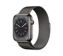 Apple Watch Series 8 GPS + Cellular 45mm Graphite Stainless Steel Case / Graphite Milanese Loop ( MNKX3FD/A MNKX3FD/A MNKX3EL/A MNKX3FD/A MNKX3TY/A MNKX3UL/A MNKX3WB/A ) Viedais pulkstenis  smartwatch