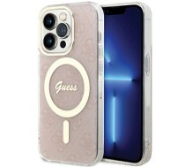 Guess GUHMP15LH4STP iPhone 15 Pro 6.1" pink/pink hardcase IML 4G MagSafe ( GUHMP15LH4STP GUHMP15LH4STP ) maciņš  apvalks mobilajam telefonam