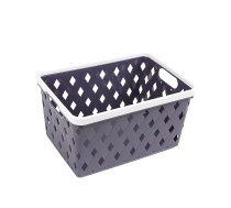 Grozs plastmasas 26x18x12cm  melns ( 9103685 9103685 9103685 ) Pārtikas uzglabāšanas piederumi