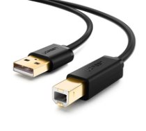 UGREEN US135 USB 2.0 A-B printer cable gold plated 1.5m (black) ( 6957303813506 10350 10350B UGREEN/10350 ) USB kabelis