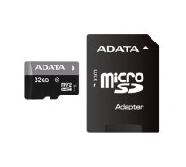 ADATA Premier UHS-I 32 GB  MicroSDHC  Flash memory class 10  Adapter ( AUSDH32GUICL10 PA1 AUSDH32GUICL10 PA1 ) atmiņas karte