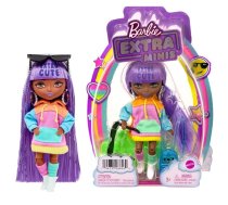 Doll Barbie Extra Mini 7 - Colorful sweatshirt/Purple Hair ( HJK66 HJK66 )