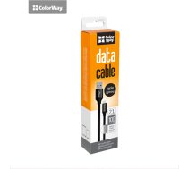 ColorWay Data Cable Apple Lightning Charging cable Fast and safe charging Stable data transmission Black 1 m 4823094913027 ( CW CBUL004 BK ) iekārtas lādētājs