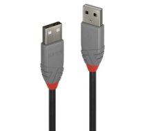 LINDY USB 2.0 Kabel Typ A/A Anthra Line M/M 0.2m ( 36690 36690 36690 ) USB kabelis