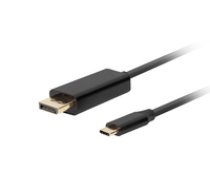 Lanberg CA-CMDP-10CU-0018-BK video cable adapter 1.8 m USB Type-C DisplayPort Black ( CA CMDP 10CU 0018 BK CA CMDP 10CU 0018 BK CA CMDP 10CU 0018 BK ) USB kabelis