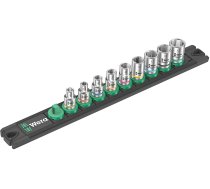 Wera A 4 socket magnet strip Zyklop socket set 1/4 (black/green 9 pieces) ( 05005400001 )
