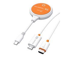 j5create JVAW62 ScreenCast USB-C Registered Wireless Display HDMI Trademark Extender White and Orange ( JVAW62 N 4712795086140 ) adapteris