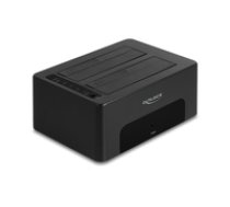 Delock - HDD / SSD Dockingstation Schachte: 2 - 2.5" / 3.5" gemeinsam genutzt (6 4 cm 8 9 cm) - SATA 6Gb/s - USB3.0 - Schwarz (64187) 40436 ( 64187 )