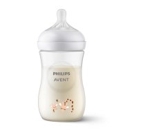 Philips Avent barošanas pudelīte Natural Response Giraffe 260 ml lēnas plūsmas knupītis 1m+ SCY903/66 ( SCY903/66 AV-000679 ) piederumi bērnu barošanai