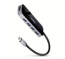 AXAGON HMC-6H4A USB-Hub 4x USB-A + HDMI USB-C 3.2 Gen 1 PD 100W - 20 cm USB-C-Kabel ( HMC 6H4A ) Datora korpuss
