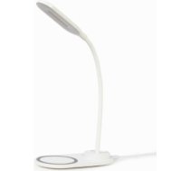 Galda lampa Gembird Desk Lamp with Wireless Charger White 8716309125994 ( TA WPC10 LED 01 W TA WPC10 LED 01 W TA WPC10 LED 01 W )